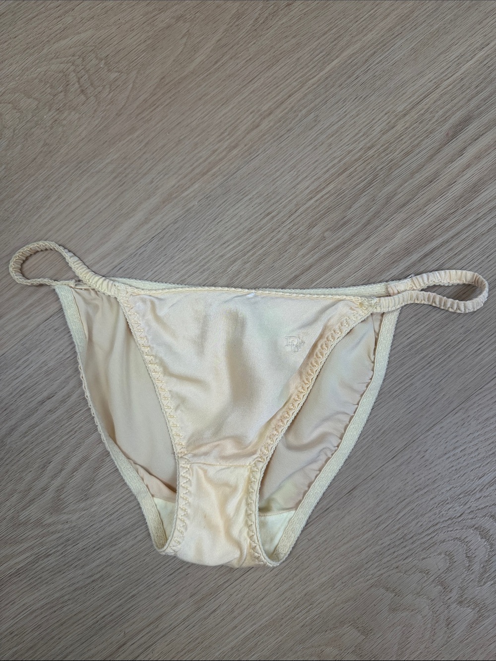 Vintage Christian Dior 100% Silk String Bikini Panty M